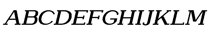 NewbornTimes-MedSlantExp Font UPPERCASE
