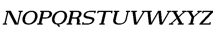 NewbornTimes-MedSlantExp Font UPPERCASE