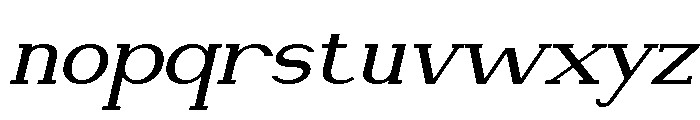 NewbornTimes-MedSlantExp Font LOWERCASE