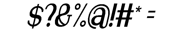 NewbornTimes-SemBdSlantCond Font OTHER CHARS