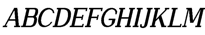 NewbornTimes-SemBdSlantCond Font UPPERCASE