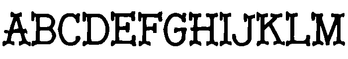 Newsprint Font UPPERCASE