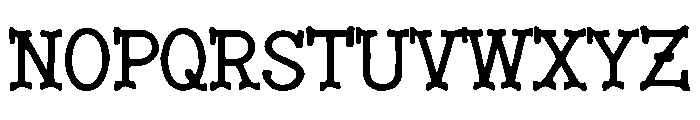 Newsprint Font UPPERCASE