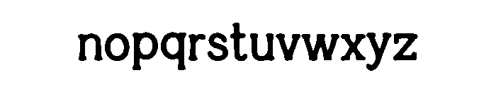 Newsprint Font LOWERCASE