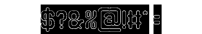 Newton apple-Hollow-inverse Font OTHER CHARS