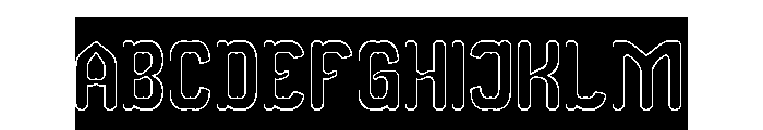 Newton apple-Hollow-inverse Font UPPERCASE