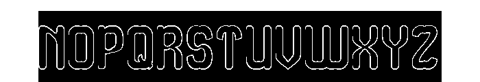 Newton apple-Hollow-inverse Font UPPERCASE