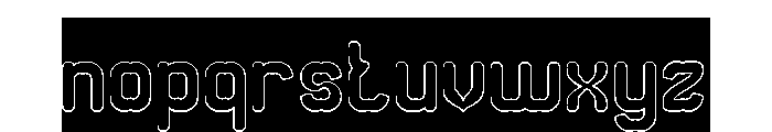 Newton apple-Hollow-inverse Font LOWERCASE
