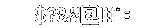 Newton apple-Hollow Font OTHER CHARS