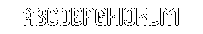 Newton apple-Hollow Font UPPERCASE