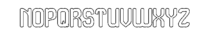 Newton apple-Hollow Font UPPERCASE