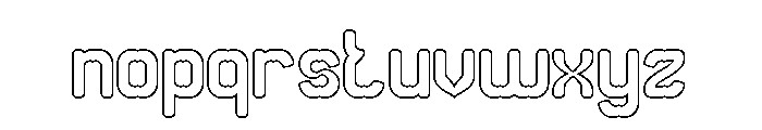 Newton apple-Hollow Font LOWERCASE