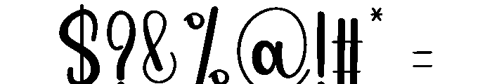 Newyear Calligraphy Font OTHER CHARS