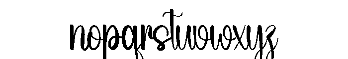Newyear January Font LOWERCASE