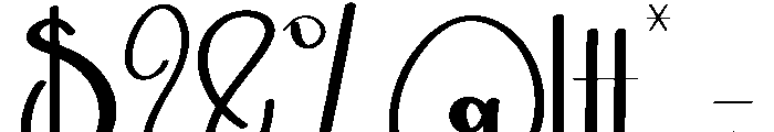 Newyear Melody Font OTHER CHARS