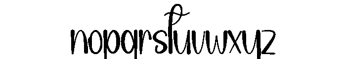 Newyear Story Font LOWERCASE