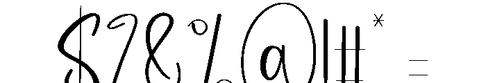 Newyear Writing Font OTHER CHARS