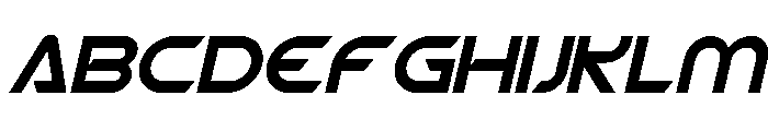 Nezag Slant Font UPPERCASE