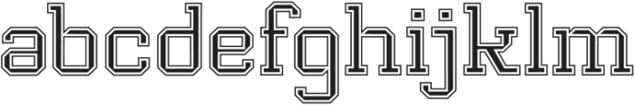 NEW VARSITY Inline otf (400) Font LOWERCASE