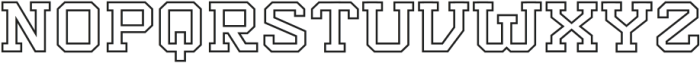 NEW VARSITY Outline otf (400) Font UPPERCASE