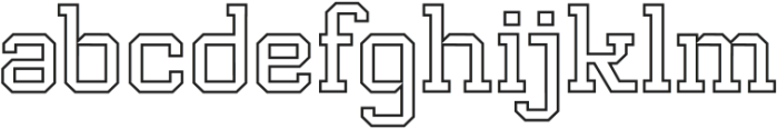 NEW VARSITY Outline otf (400) Font LOWERCASE