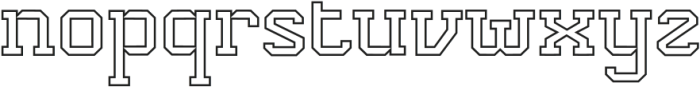 NEW VARSITY Outline otf (400) Font LOWERCASE