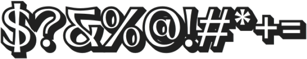 Neckyn ExtrudeRight otf (400) Font OTHER CHARS