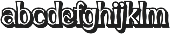 Neckyn ExtrudeRight otf (400) Font LOWERCASE