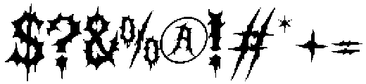 Necrotic Chasm otf (400) Font OTHER CHARS