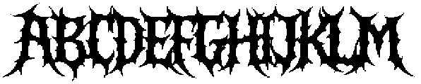 Necrotic Chasm otf (400) Font UPPERCASE