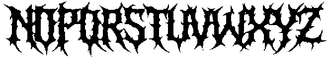 Necrotic Chasm otf (400) Font UPPERCASE