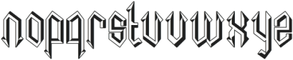 Necrotic Eight otf (400) Font LOWERCASE