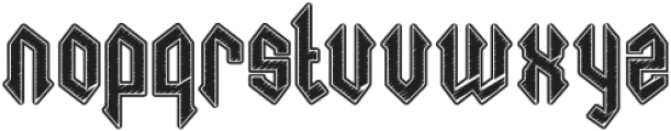 Necrotic Five otf (400) Font LOWERCASE