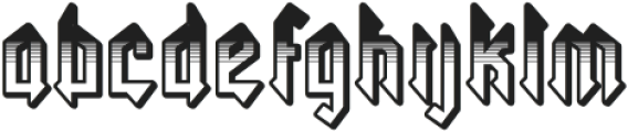 Necrotic Four otf (400) Font LOWERCASE