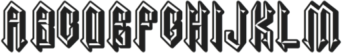 Necrotic Nine otf (400) Font UPPERCASE