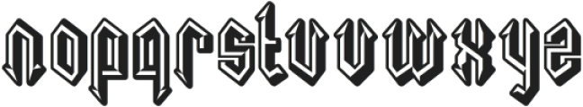 Necrotic Nine otf (400) Font LOWERCASE