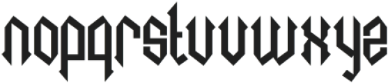 Necrotic Regular otf (400) Font LOWERCASE