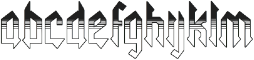 Necrotic Three otf (400) Font LOWERCASE