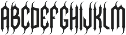 Necrovoid Five otf (400) Font LOWERCASE