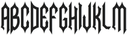 Necrovoid Regular otf (400) Font UPPERCASE