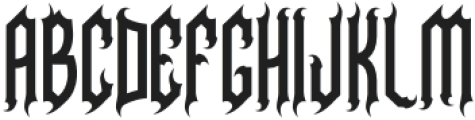 Necrovoid Three otf (400) Font UPPERCASE