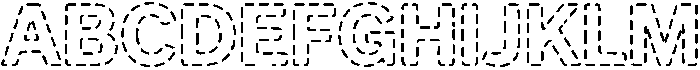 Needleline Regular otf (400) Font UPPERCASE