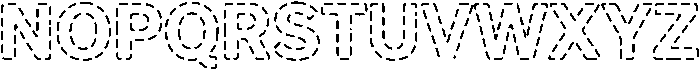 Needleline Regular otf (400) Font UPPERCASE