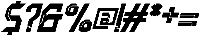 Negative Radiation Medium Italic otf (500) Font OTHER CHARS