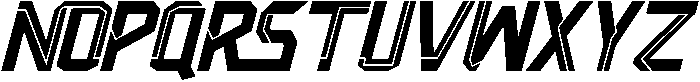 Negative Radiation Medium Italic otf (500) Font UPPERCASE