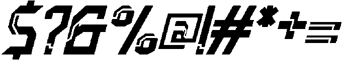 Negative Radiation Regular Italic otf (400) Font OTHER CHARS