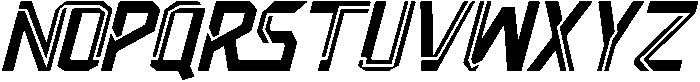 Negative Radiation Regular Italic otf (400) Font UPPERCASE