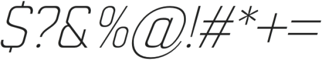Neo Strada ExtraLight Italic otf (200) Font OTHER CHARS