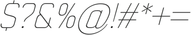 Neo Strada Thin Italic otf (100) Font OTHER CHARS
