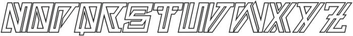 Neon Strix Outline Italic otf (400) Font LOWERCASE